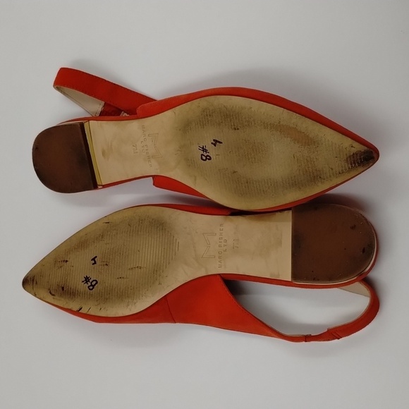 Marc Fisher Ltd. coral strap back flats size 7M pointed toe flats gold accent - Picture 7 of 10